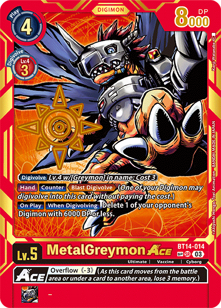 MetalGreymon ACE BT14-014 - Alternative Art BT15 Exceed Apocalypse