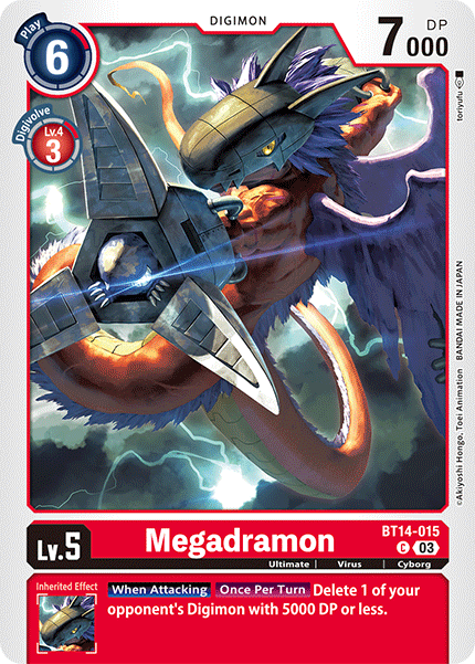 Megadramon BT14-015 - Common BT14 Blast Ace
