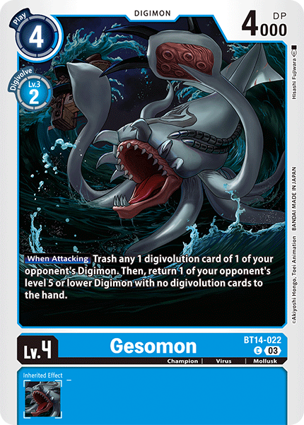 Gesomon BT14-022 - Common BT14 Blast Ace