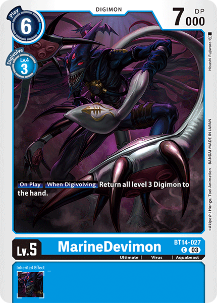 MarineDevimon BT14-027 - Common BT14 Blast Ace