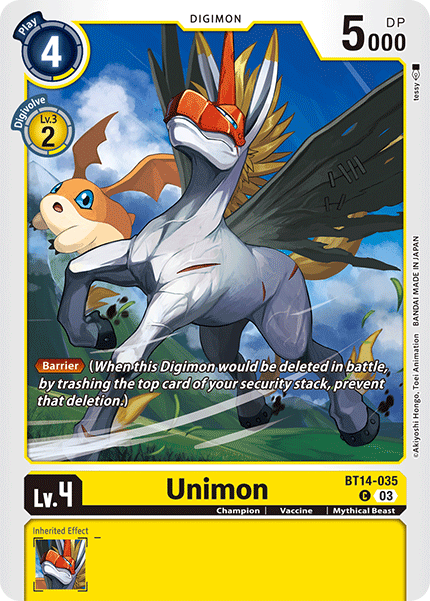 Unimon BT14-035 - Common BT14 Blast Ace