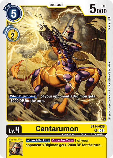 Centarumon BT14-036 - Uncommon   BT14 Blast Ace