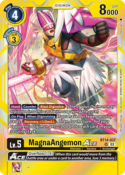 MagnaAngemon ACE BT14-037 - Super Rare BT14 Blast Ace
