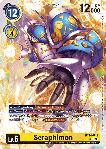 Seraphimon BT14-041 - Rare BT14 Blast Ace