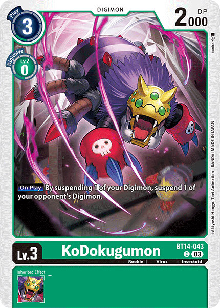 KoDokugumon BT14-043 - Common BT14 Blast Ace