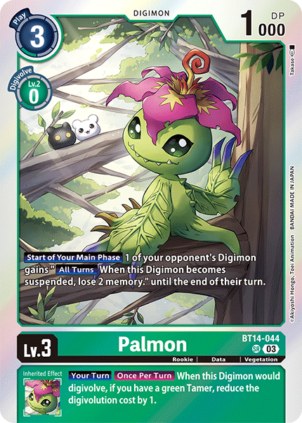 Palmon BT14-044 - Super Rare BT14 Blast Ace