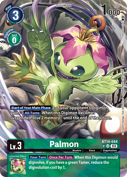 ALTERNATE ART Palmon BT14-044 - SR BT14 Blast Ace