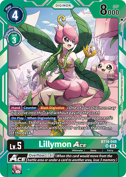 Lillymon ACE BT14-049 - Super Rare BT14 Blast Ace