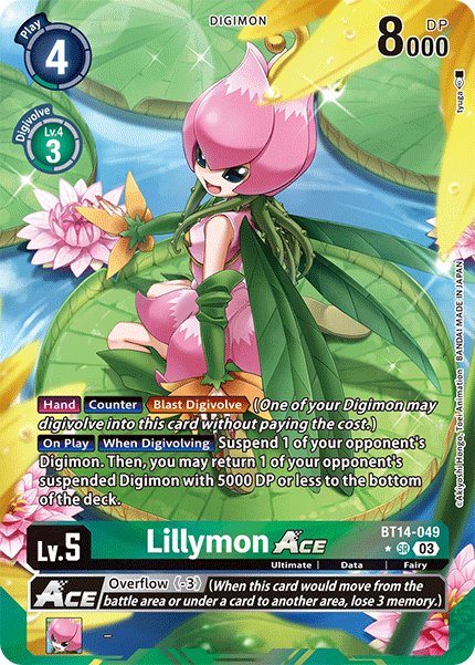 ALTERNATE ART Lillymon ACE BT14-049 - SR BT14 Blast Ace