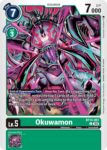 Okuwamon BT14-051 - Common BT14 Blast Ace