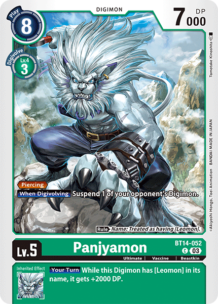 Panjyamon BT14-052 - Common BT14 Blast Ace