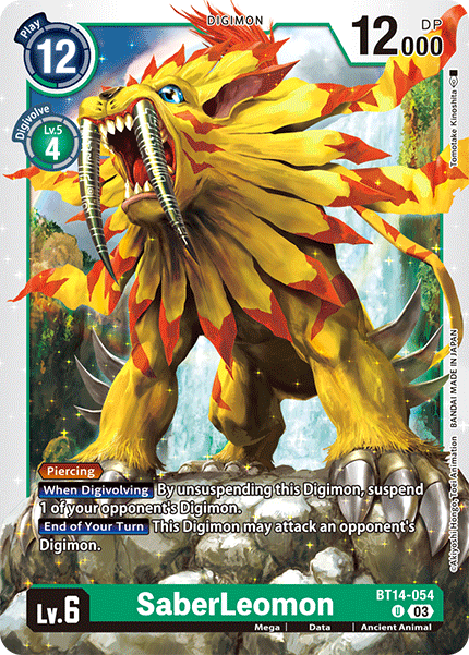 SaberLeomon BT14-054 - Uncommon   BT14 Blast Ace