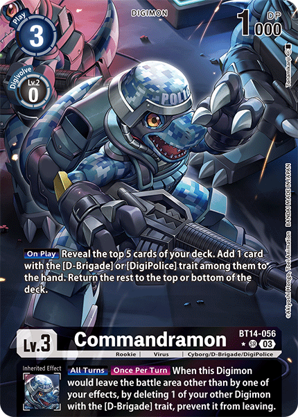 ALTERNATE ART Commandramon BT14-056 - SR BT14 Blast Ace