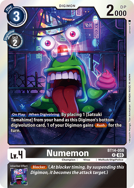 Numemon BT14-058 - Rare BT14 Blast Ace