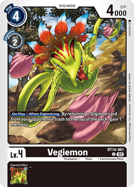 Vegiemon BT14-061 - Common BT14 Blast Ace