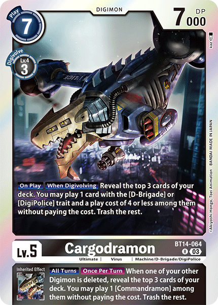Cargodramon BT14-064 - Rare BT14 Blast Ace
