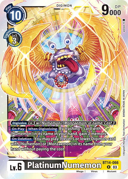 PlatinumNumemon BT14-066 - Rare BT14 Blast Ace