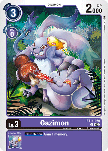 Gazimon BT14-069 - Common BT14 Blast Ace
