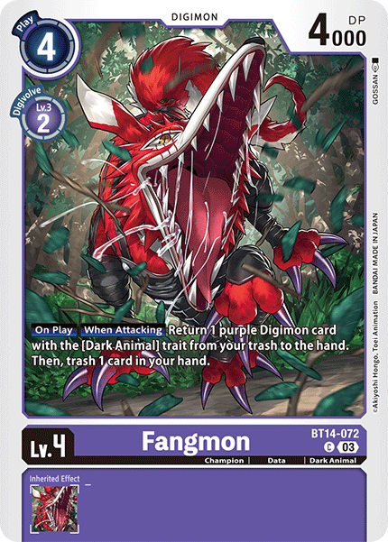 Fangmon BT14-072 - Common BT14 Blast Ace