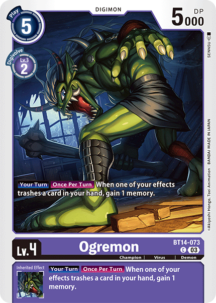 Ogremon BT14-073 - Common BT14 Blast Ace