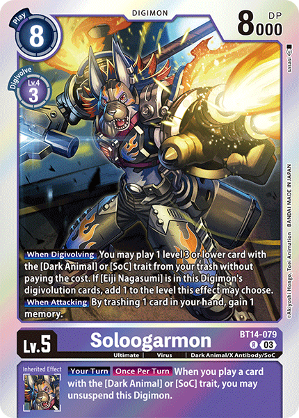 Soloogarmon BT14-079 - Rare BT14 Blast Ace