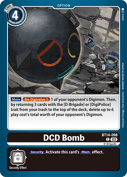 DCD Bomb BT14-098 - Common BT14 Blast Ace