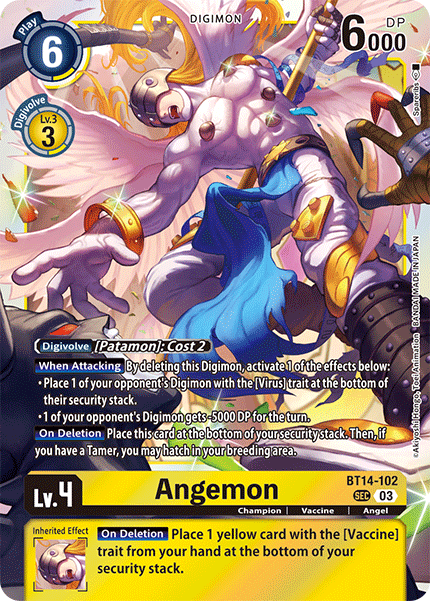 Angemon BT14-102 - Secret Rare BT14 Blast Ace