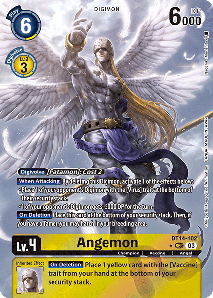 ALTERNATE ART Angemon BT14-102 - SEC BT14 Blast Ace