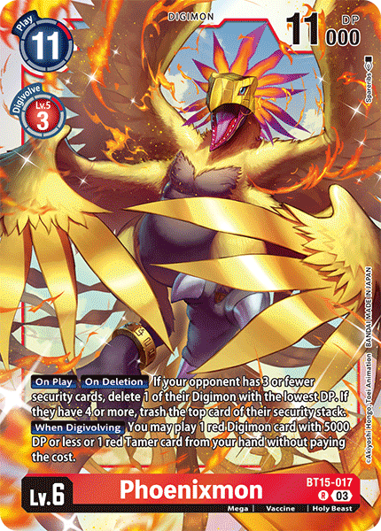 Phoenixmon BT15-017 - Rare BT15 Exceed Apocalypse