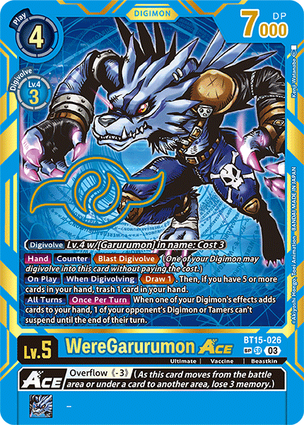 WereGarurumon ACE BT15-026 - Alternative Art BT15 Exceed Apocalypse