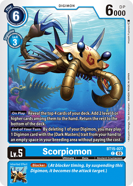 Scorpiomon BT15-027 - Common BT15 Exceed Apocalypse