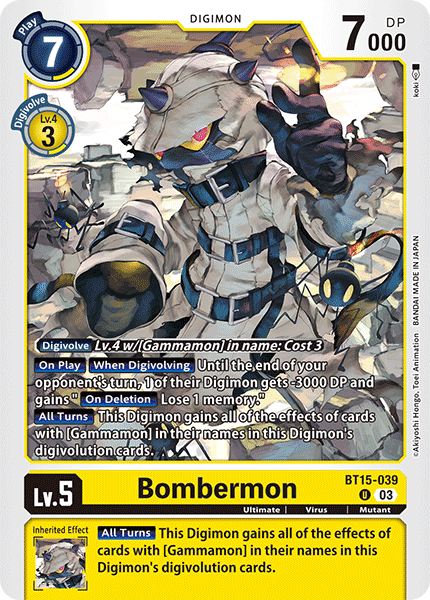 Bombermon BT15-039 - Uncommon BT15 Exceed Apocalypse