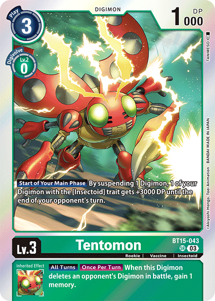 Tentomon BT15-043 - Super Rare BT15 Exceed Apocalypse