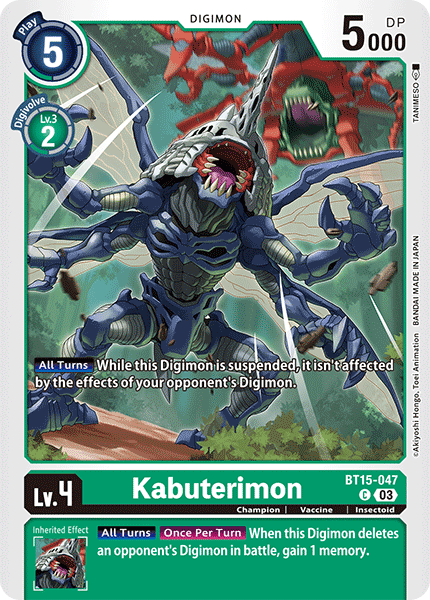 Kabuterimon BT15-047 - Common BT15 Exceed Apocalypse