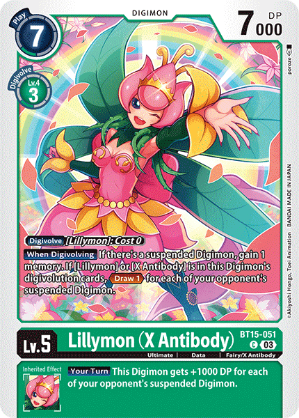 Lillymon X Antibody BT15-051 - Common BT15 Exceed Apocalypse