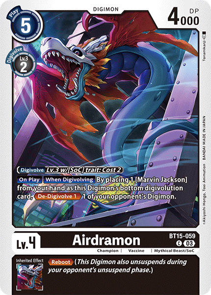 Airdramon BT15-059 - Common BT15 Exceed Apocalypse