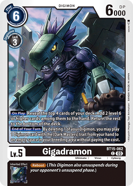 Gigadramon BT15-062 - Common BT15 Exceed Apocalypse