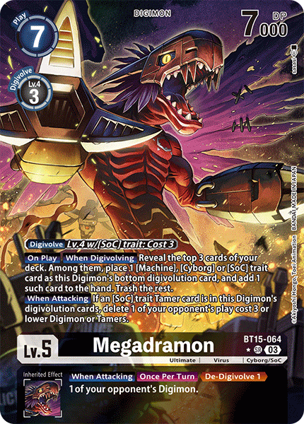 Megadramon BT15-064 - Alternative Art BT15 Exceed Apocalypse