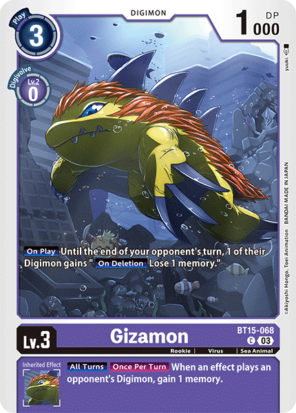 Gizamon BT15-068 - Common BT15 Exceed Apocalypse