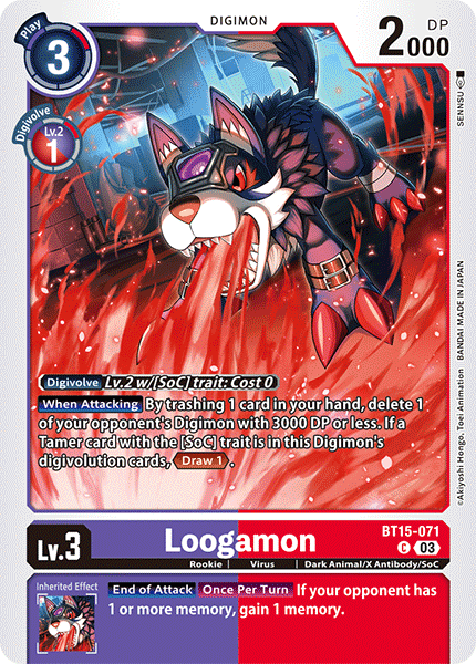 Loogamon BT15-071 - Common BT15 Exceed Apocalypse