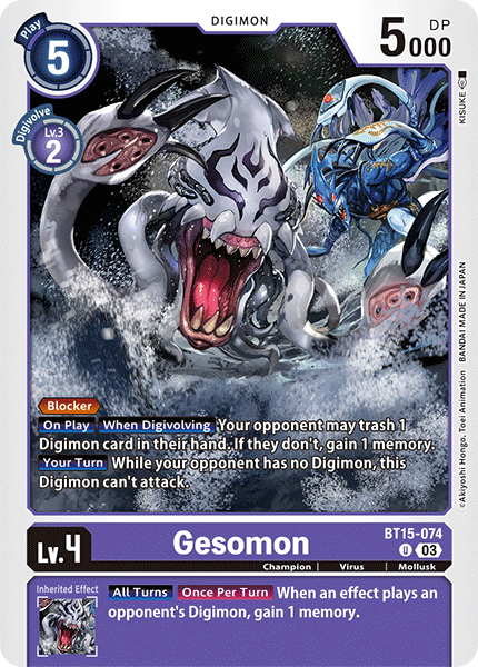 Gesomon BT15-074 - Uncommon BT15 Exceed Apocalypse