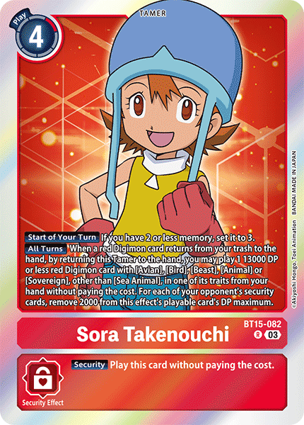 Sora Takenouchi BT15-082 - Rare BT15 Exceed Apocalypse