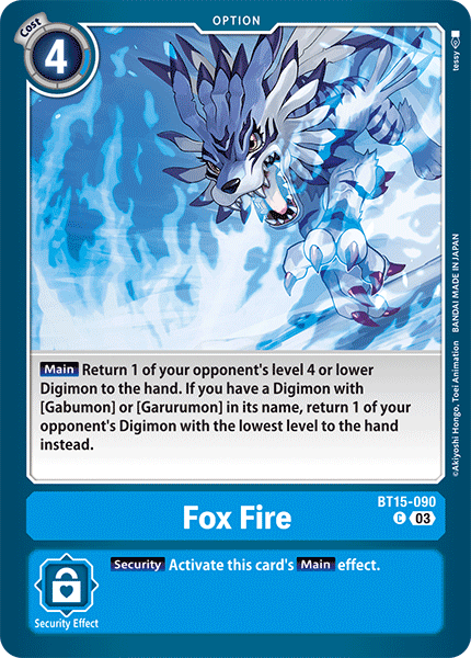 Fox Fire BT15-090 - Common BT15 Exceed Apocalypse