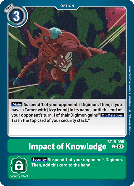Impact of Knowledge BT15-095 - Uncommon BT15 Exceed Apocalypse