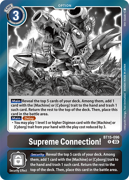 Supreme Connection! BT15-096 - Rare BT15 Exceed Apocalypse