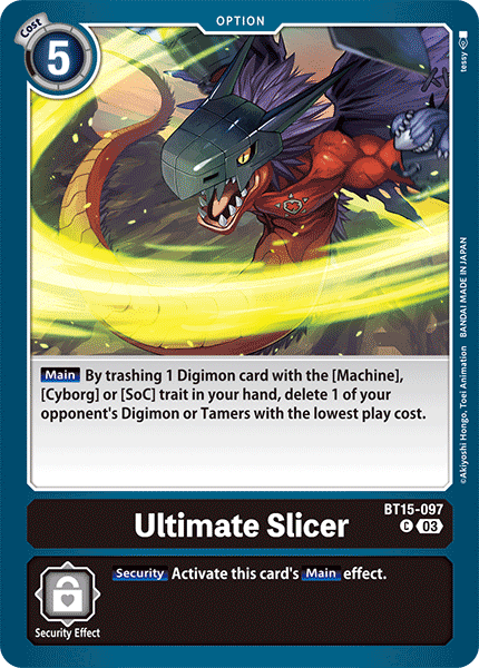 Ultimate Slicer BT15-097 - Common BT15 Exceed Apocalypse