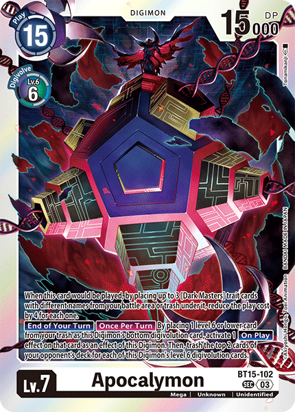 Apocalymon BT15-102 - Secret Rare BT15 Exceed Apocalypse