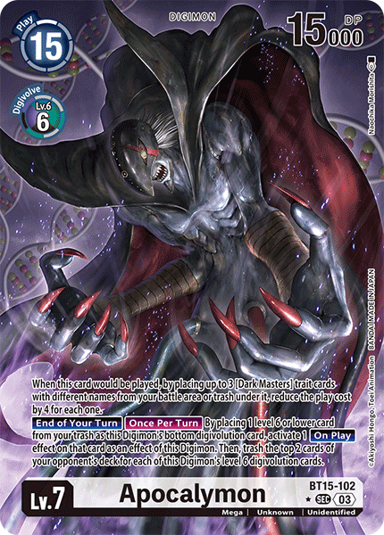 ALTERNATE ART Apocalymon BT15-102 - Alternative Art BT15 Exceed Apocalypse