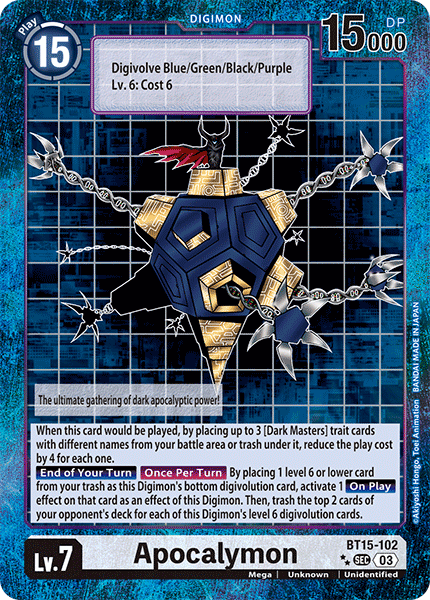 2-STAR Apocalymon BT15-102 - Alternative Art BT15 Exceed Apocalypse