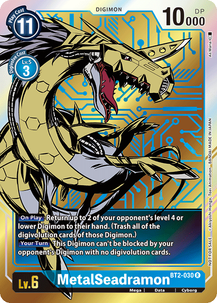 ALT ART PROMO MetalSeadramon BT2-030 - Digimon Release Special Booster VER 1.0-Cherry Collectables